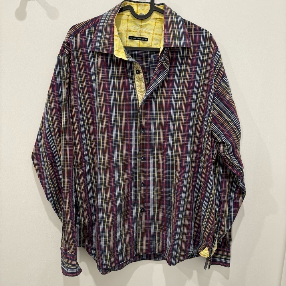 100% Cotton Men’s Plaid Button Down